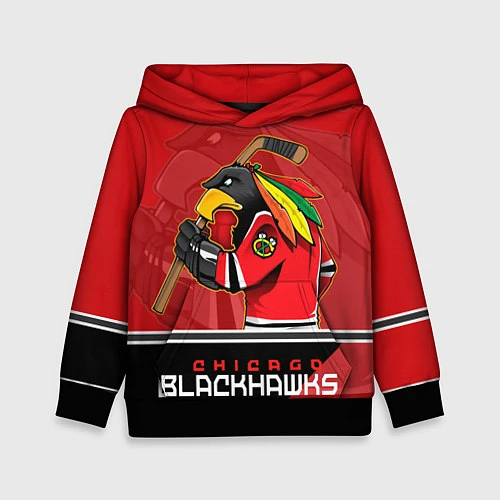 Детская толстовка Chicago Blackhawks / 3D-Черный – фото 1