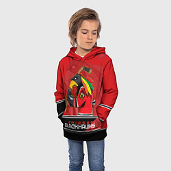 Толстовка-худи детская Chicago Blackhawks, цвет: 3D-черный — фото 2