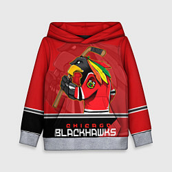 Толстовка-худи детская Chicago Blackhawks, цвет: 3D-меланж