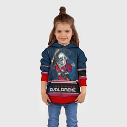 Толстовка-худи детская Colorado Avalanche, цвет: 3D-красный — фото 2