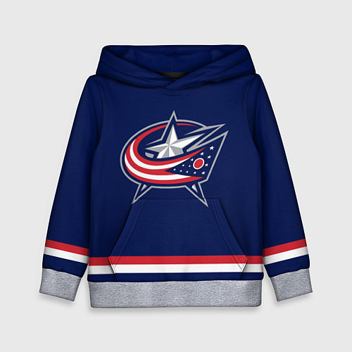 Детская толстовка Columbus Blue Jackets / 3D-Меланж – фото 1