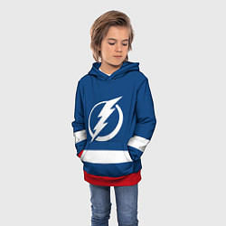 Толстовка-худи детская Tampa Bay Lightning, цвет: 3D-красный — фото 2