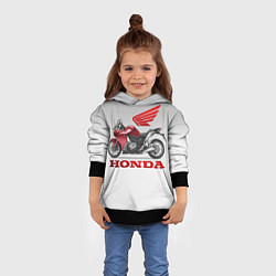 Толстовка-худи детская Honda 2, цвет: 3D-черный — фото 2