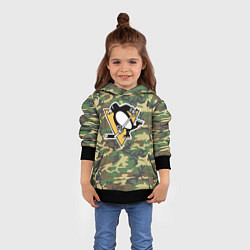 Толстовка-худи детская Penguins Camouflage, цвет: 3D-черный — фото 2