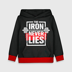 Толстовка-худи детская The iron never lies, цвет: 3D-красный