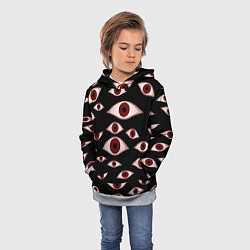 Толстовка-худи детская Глаза, цвет: 3D-меланж — фото 2