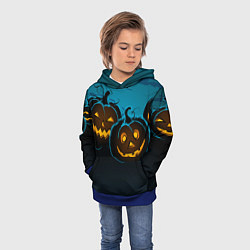 Толстовка-худи детская Halloween3, цвет: 3D-синий — фото 2