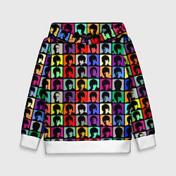 Толстовка-худи детская The Beatles: pop-art, цвет: 3D-белый