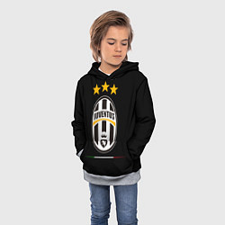 Толстовка-худи детская Juventus: 3 stars, цвет: 3D-меланж — фото 2