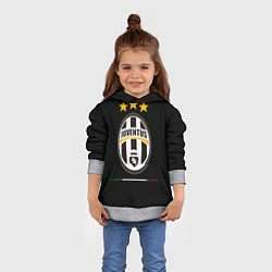 Толстовка-худи детская Juventus: 3 stars, цвет: 3D-меланж — фото 2