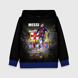 Толстовка-худи детская Messi FCB, цвет: 3D-синий