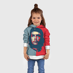 Толстовка-худи детская Che Guevara, цвет: 3D-белый — фото 2