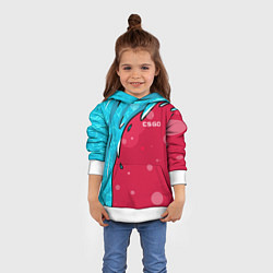 Толстовка-худи детская Water Elemental - Дух воды, цвет: 3D-белый — фото 2