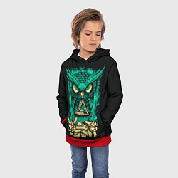 Толстовка-худи детская Bring Me The Horizon: Owl, цвет: 3D-красный — фото 2