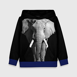 Толстовка-худи детская Старый слон цвета 3D-синий — фото 1