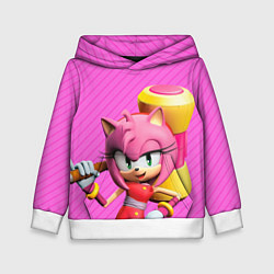 Толстовка-худи детская Amy Rose, цвет: 3D-белый