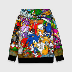 Толстовка-худи детская Sonic Stories, цвет: 3D-черный