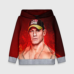 Толстовка-худи детская John Cena: Flame цвета 3D-меланж — фото 1