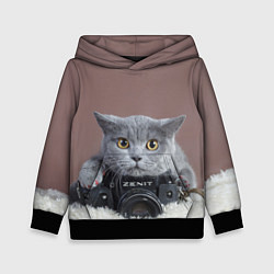 Детская толстовка Котик фотограф