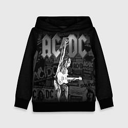 Толстовка-худи детская AC/DC: Rock You, цвет: 3D-черный