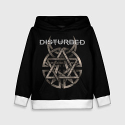 Толстовка-худи детская Disturbed Logo, цвет: 3D-белый