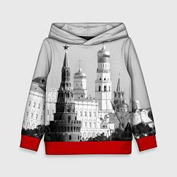 Толстовка-худи детская Москва: Кремль, цвет: 3D-красный