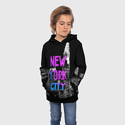 Толстовка-худи детская Flur NYC, цвет: 3D-черный — фото 2