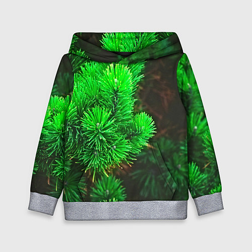 Детская толстовка Зелёная ель / 3D-Меланж – фото 1