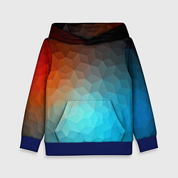 Толстовка-худи детская Битва абстракций, цвет: 3D-синий