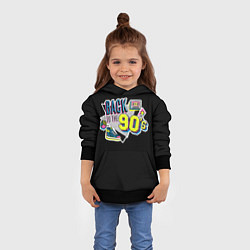 Толстовка-худи детская Назад в 90-е!, цвет: 3D-черный — фото 2