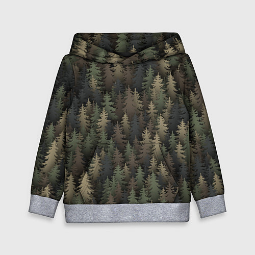 Детская толстовка Лесной камуфляж / 3D-Меланж – фото 1