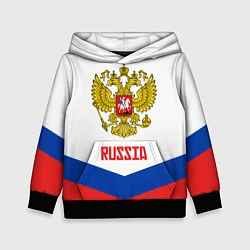 Толстовка-худи детская Russia Hockey Team, цвет: 3D-черный