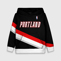 Толстовка-худи детская Portland Trail Blazers, цвет: 3D-белый