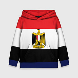 Толстовка-худи детская Флаг и герб Египта, цвет: 3D-синий
