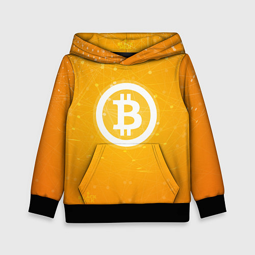 Детская толстовка Bitcoin Orange / 3D-Черный – фото 1