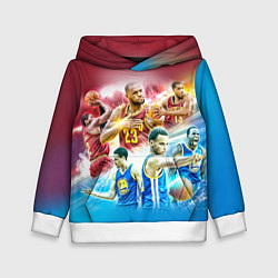 Толстовка-худи детская Golden State Warriors, цвет: 3D-белый