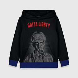 Толстовка-худи детская Gotta light?, цвет: 3D-синий