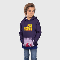 Толстовка-худи детская Pulp Fiction: Dope Heart, цвет: 3D-синий — фото 2