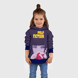 Толстовка-худи детская Pulp Fiction: Dope Heart, цвет: 3D-синий — фото 2