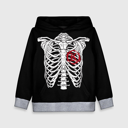 Детская толстовка Кукрыниксы: Скелет / 3D-Меланж – фото 1