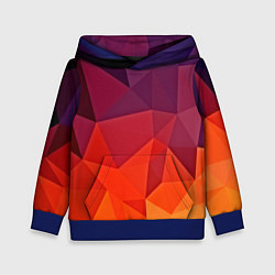Толстовка-худи детская Geometric, цвет: 3D-синий