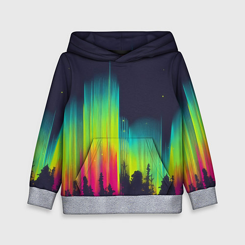 Детская толстовка Северное сияние / 3D-Меланж – фото 1