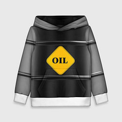 Толстовка-худи детская Oil, цвет: 3D-белый