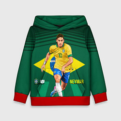 Толстовка-худи детская Neymar Brazilian, цвет: 3D-красный