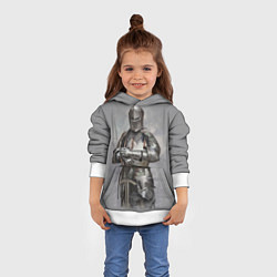 Толстовка-худи детская Рыцарь, цвет: 3D-белый — фото 2