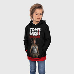 Толстовка-худи детская TOMB RAIDER, цвет: 3D-красный — фото 2