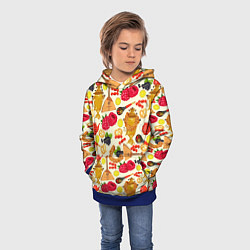 Толстовка-худи детская Народная кухня, цвет: 3D-синий — фото 2