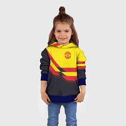 Толстовка-худи детская Man United FC: Yellow style, цвет: 3D-синий — фото 2