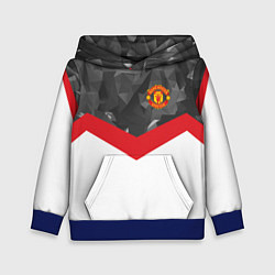 Толстовка-худи детская Man United FC: Grey Polygons, цвет: 3D-синий