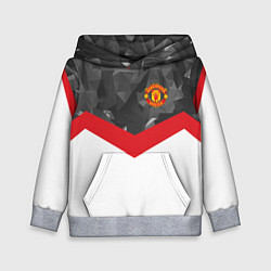 Толстовка-худи детская Man United FC: Grey Polygons, цвет: 3D-меланж